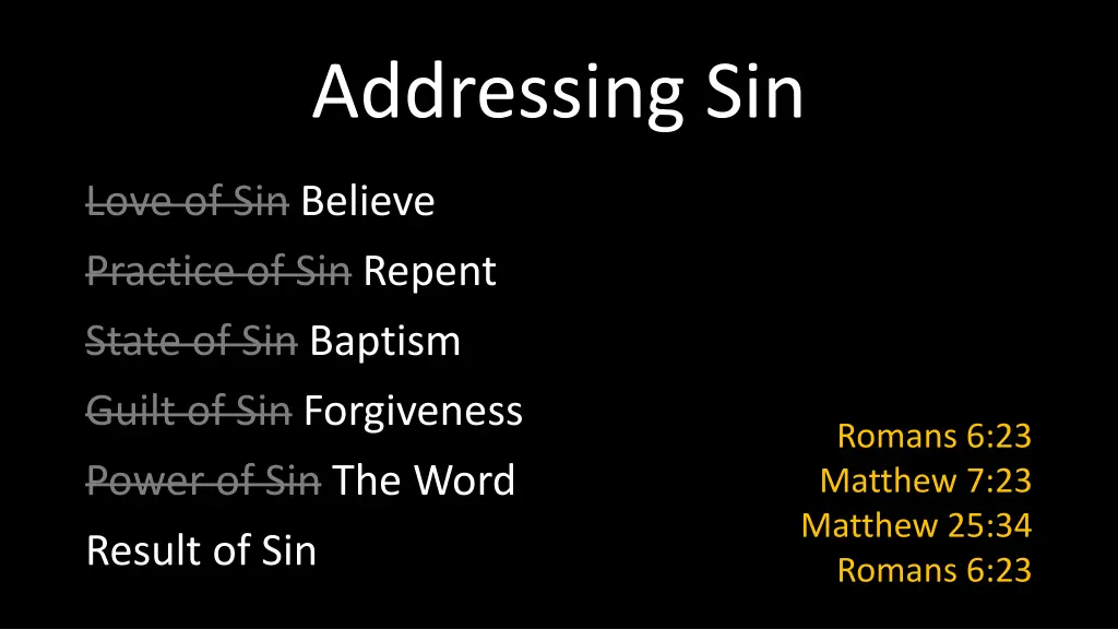 addressing sin 7