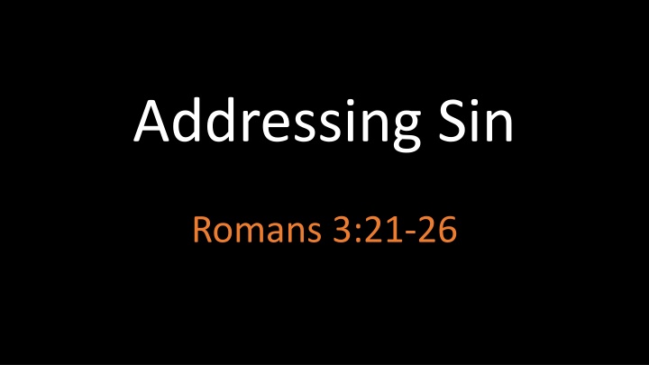 addressing sin