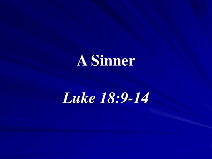 a sinner