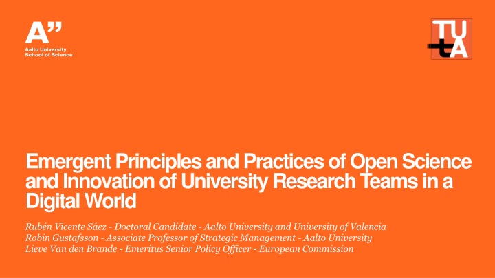 emergentprinciplesand practicesof open science