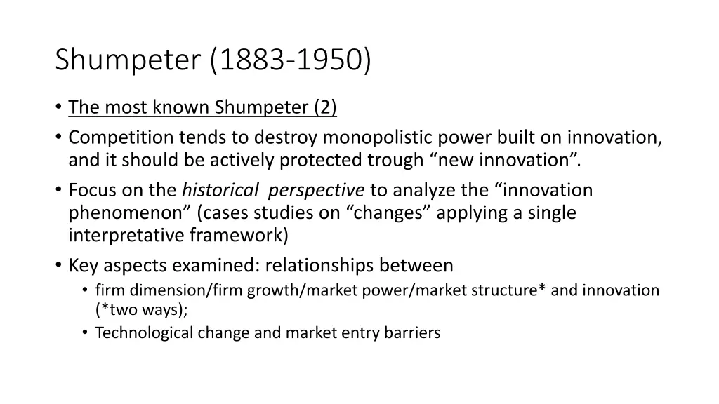 shumpeter 1883 1950 1