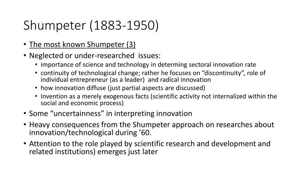 shumpeter 1883 1950 2