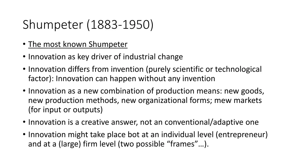 shumpeter 1883 1950