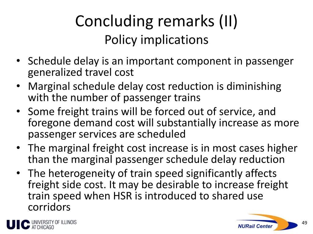 concluding remarks ii policy implications