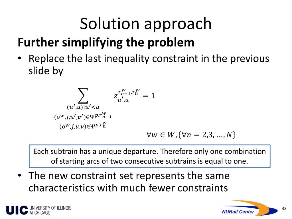 solution approach further simplifying the problem