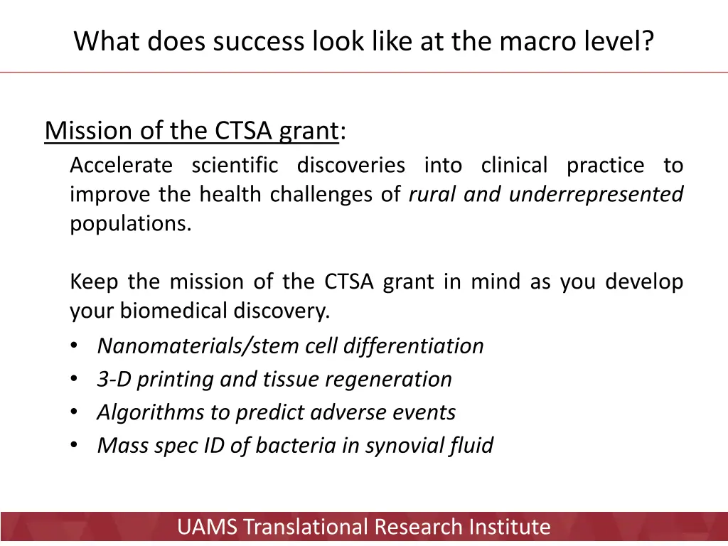 what does success look like at the macro level