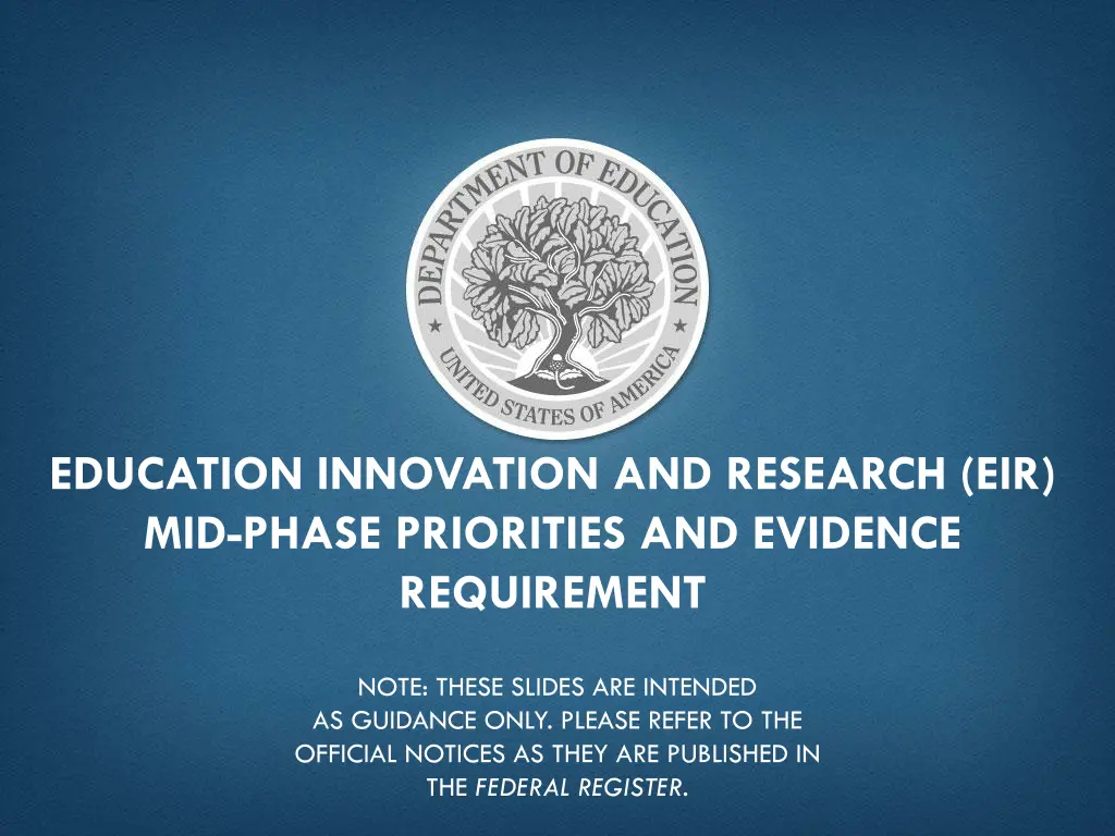 education innovation and research eir mid phase 1