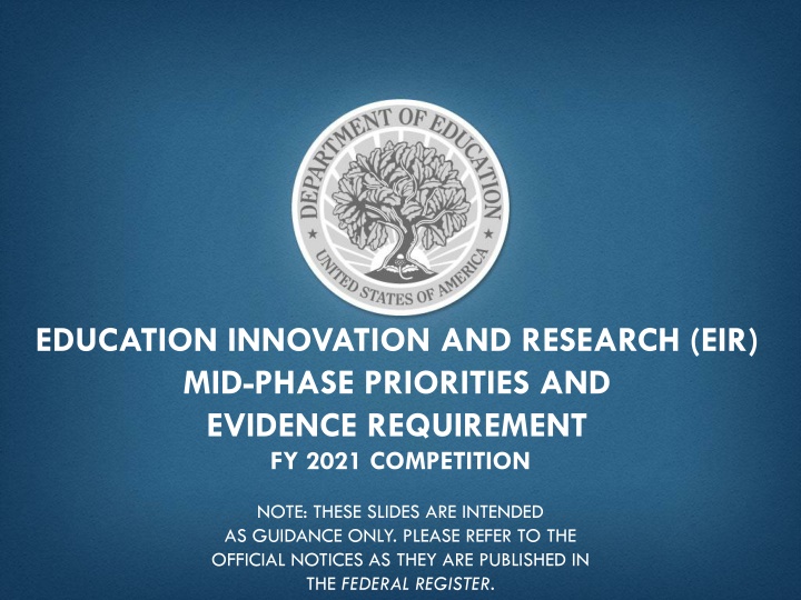 education innovation and research eir mid phase