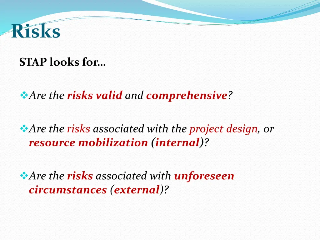 risks
