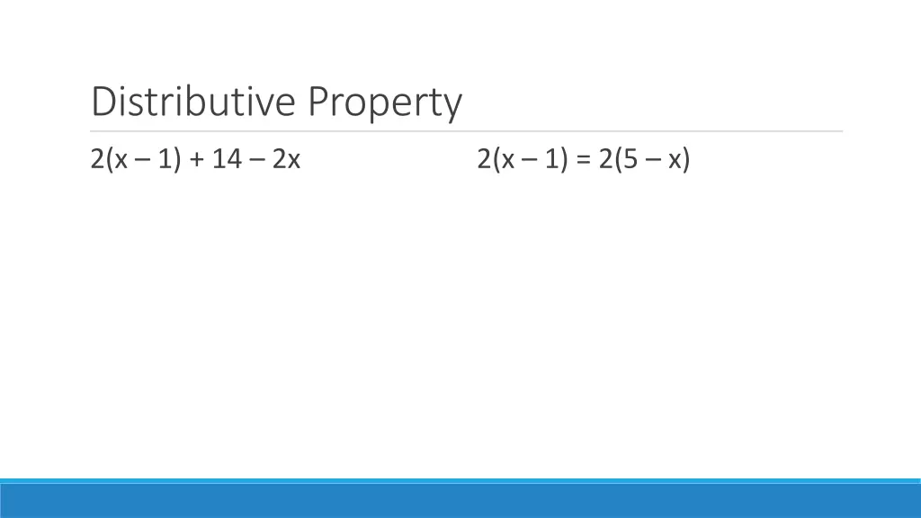 distributive property