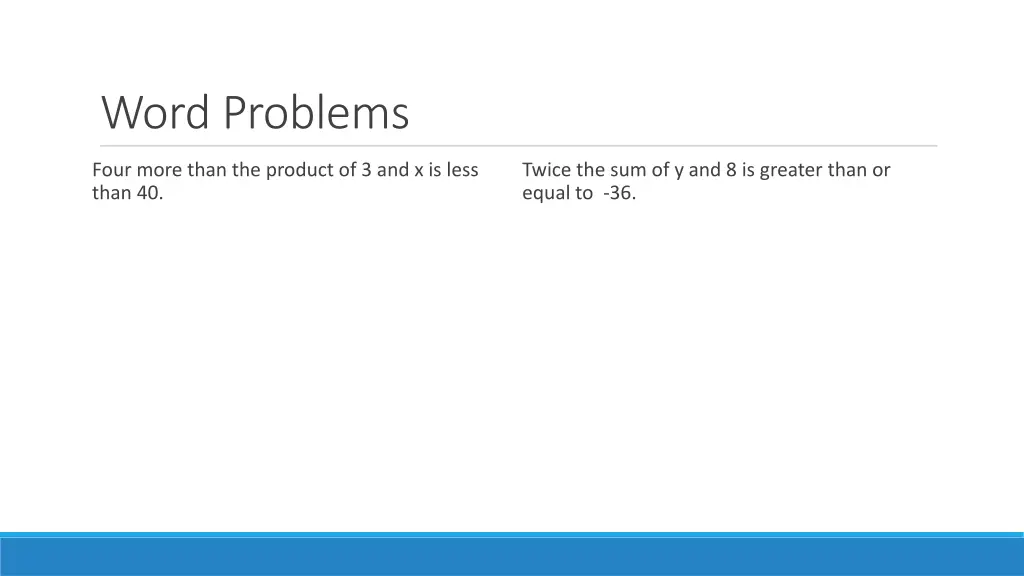 word problems 1