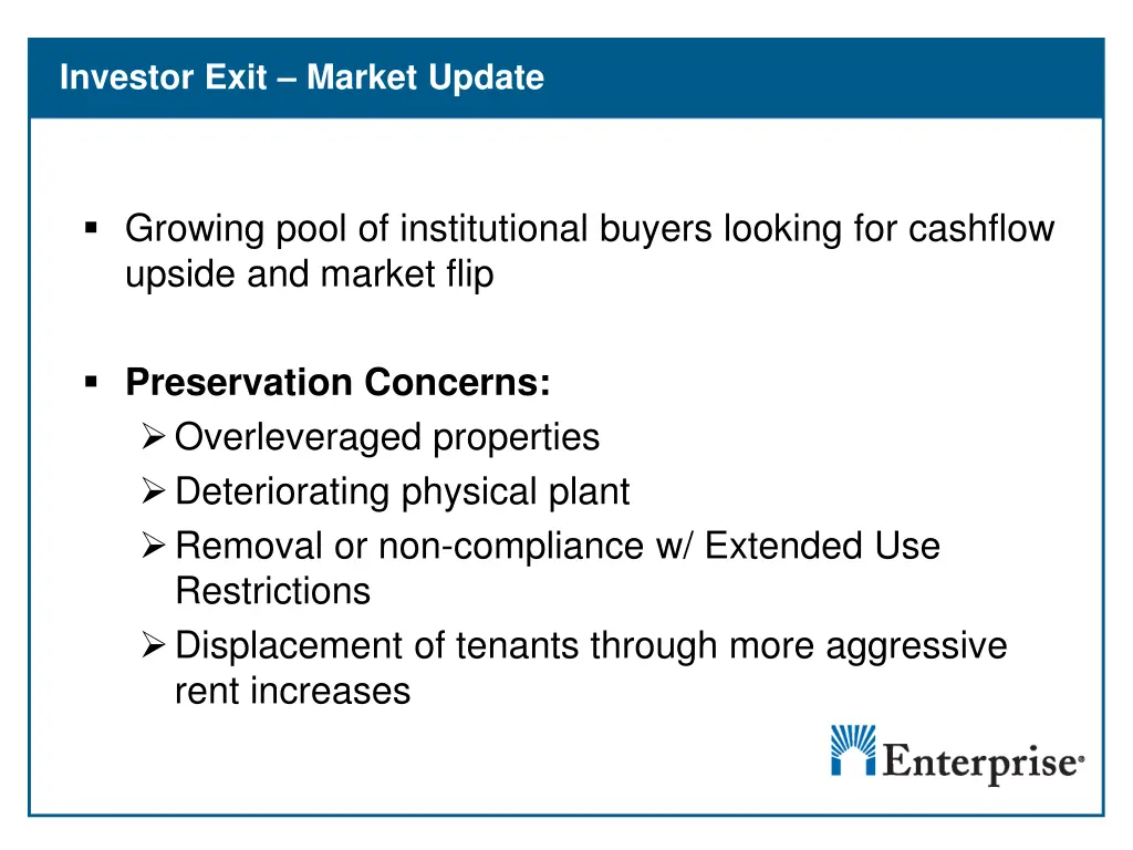 investor exit market update
