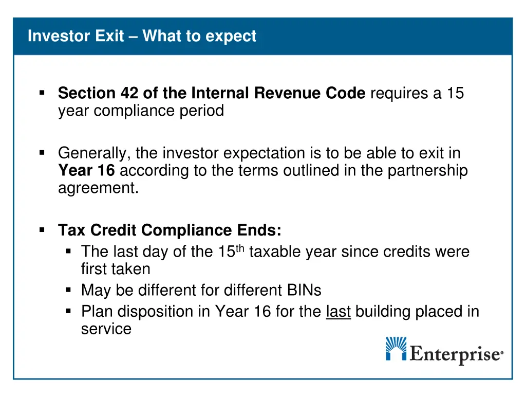 investor exit what to expect