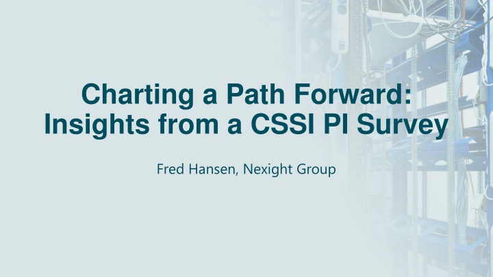charting a path forward insights from a cssi