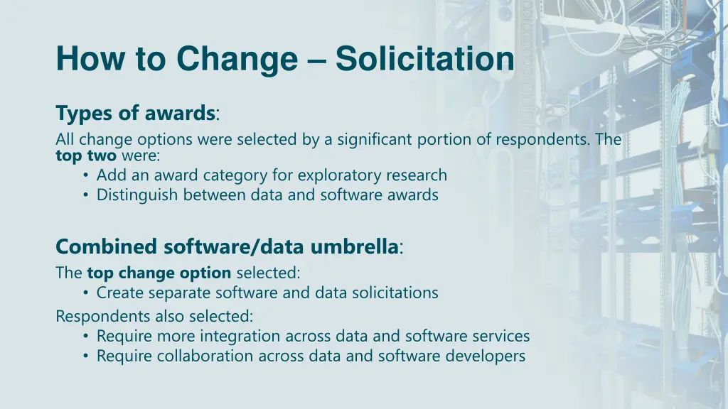 how to change solicitation