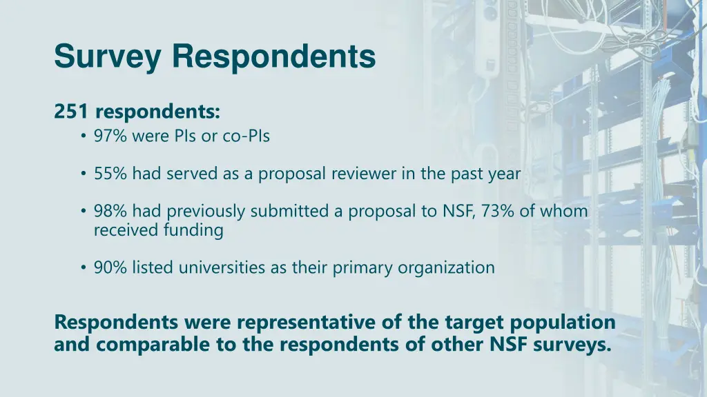 survey respondents