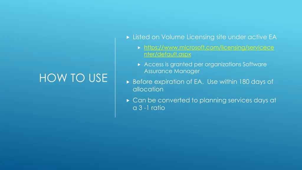 listed on volume licensing site under active ea