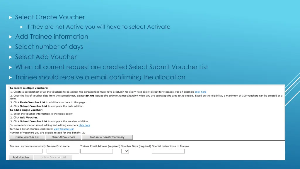 select create voucher