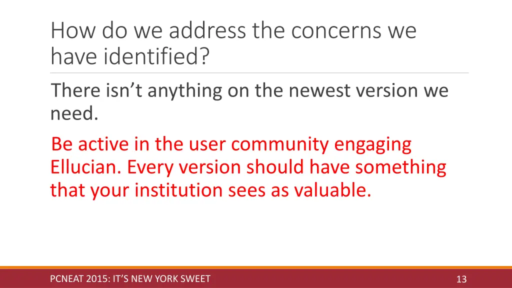 how do we address the concerns we have identified