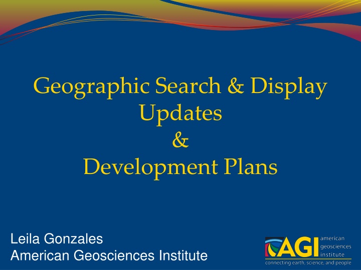 geographic search display updates development