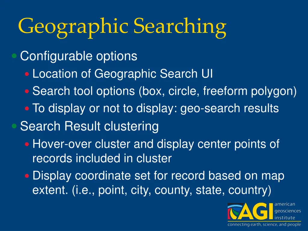 geographic searching
