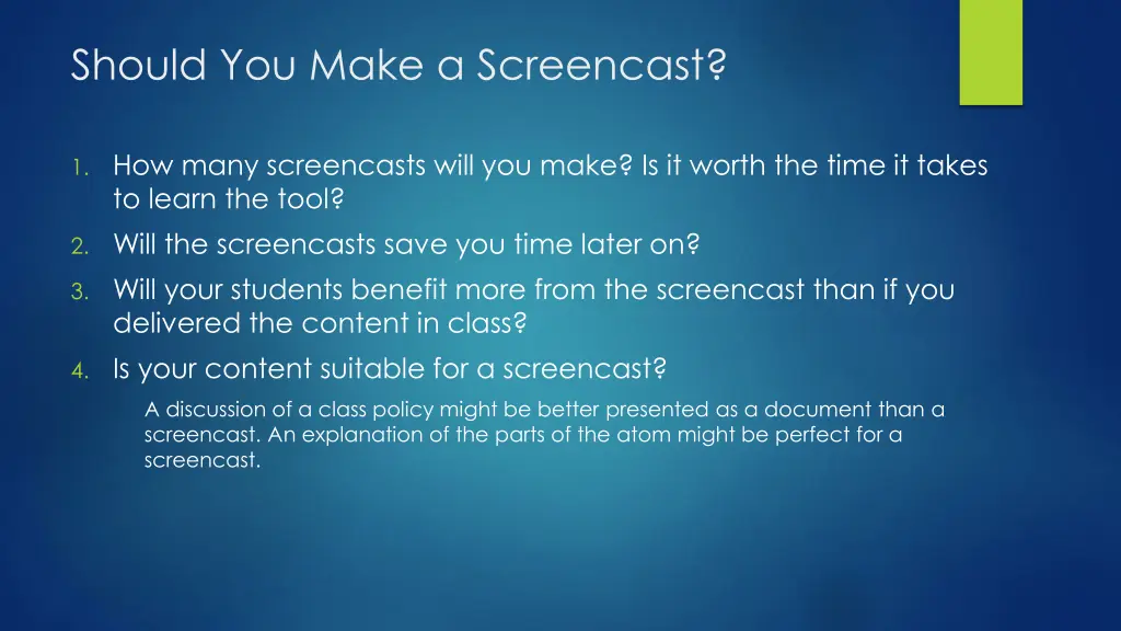 should you make a screencast
