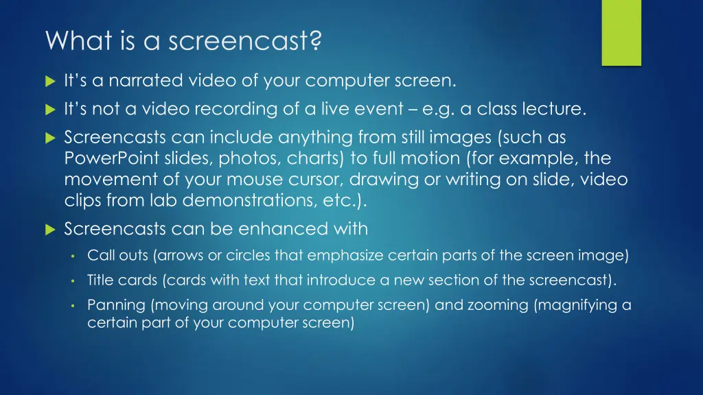 what is a screencast