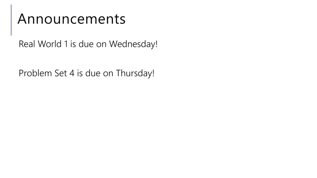 announcements