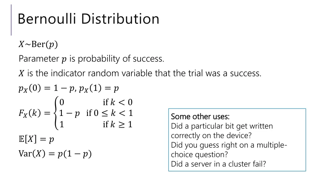 bernoulli distribution 1