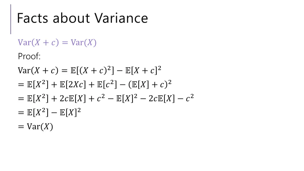 facts about variance 1