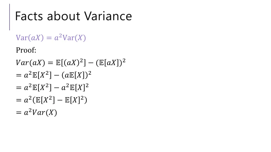 facts about variance 2