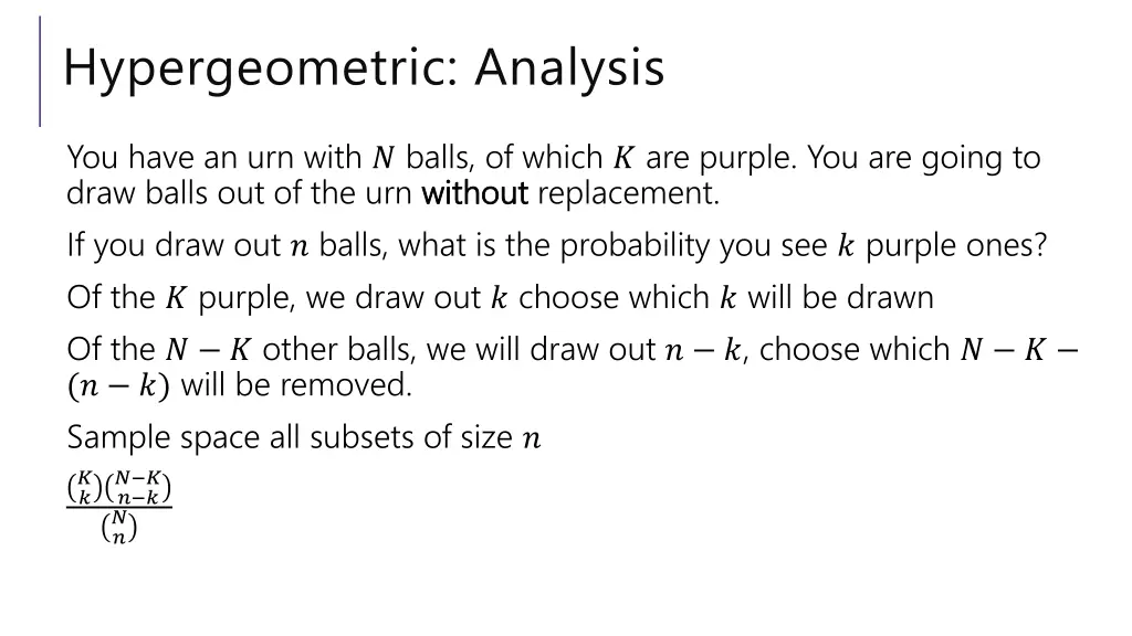 hypergeometric analysis