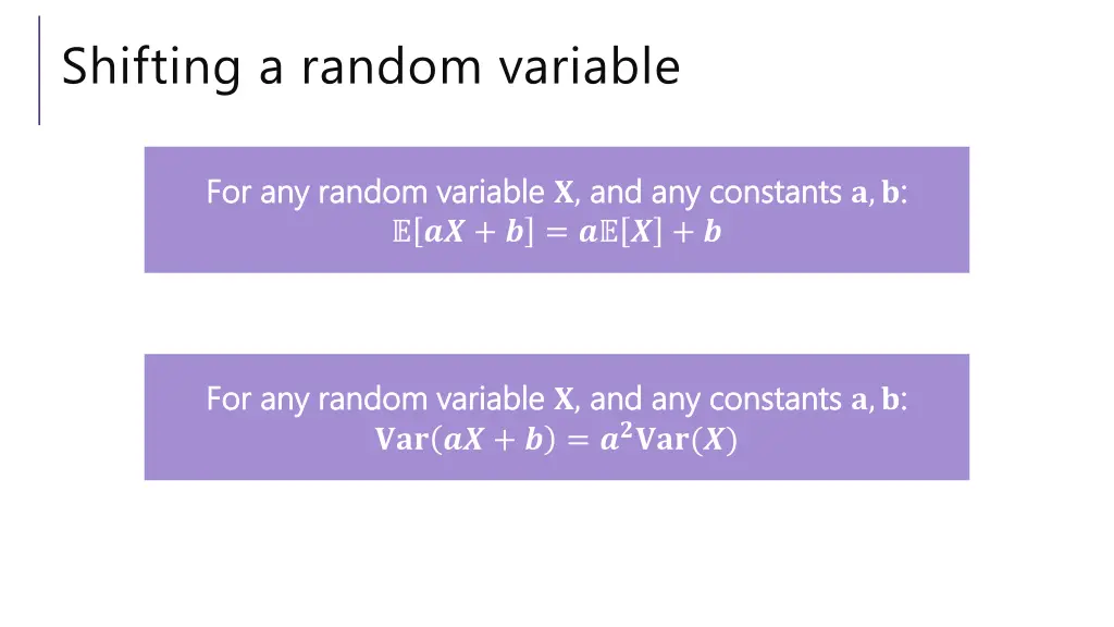 shifting a random variable