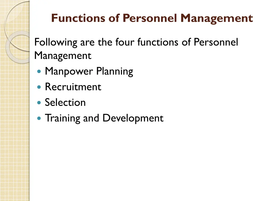 functions of personnel management