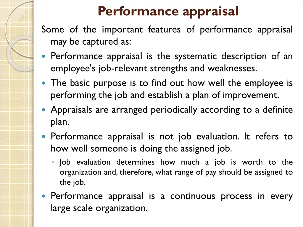 performance appraisal some of the important
