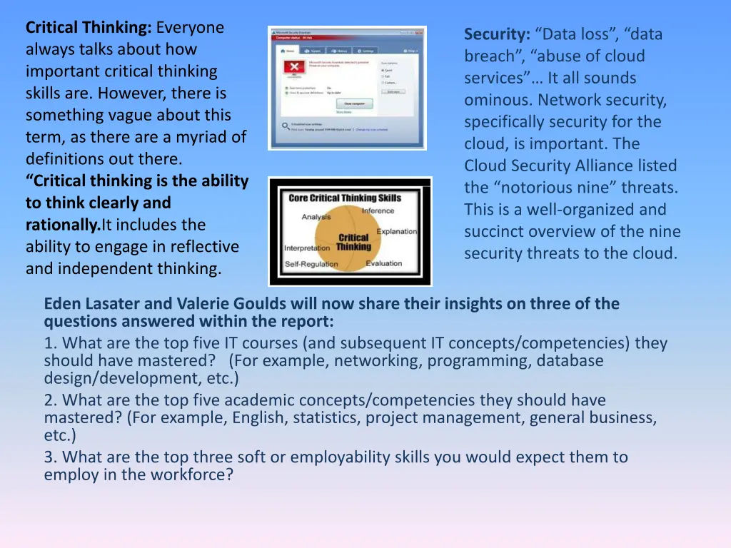 critical thinking everyone always talks about