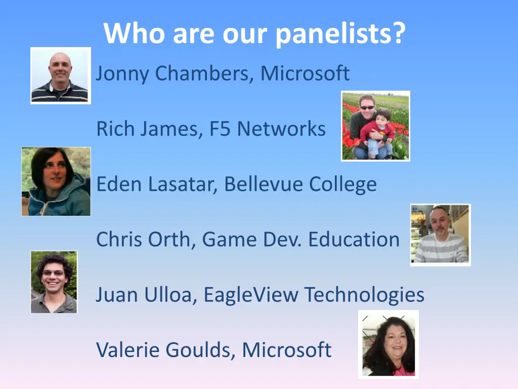 who are our panelists