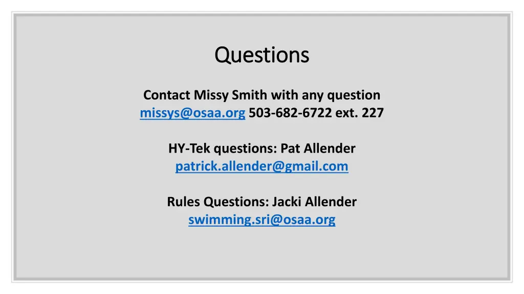 questions questions