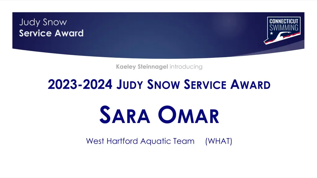 judy snow service award