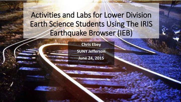 activities and labs for lower division activities