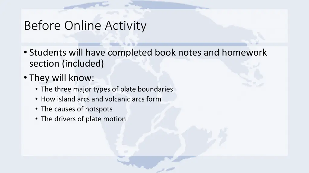 before online activity
