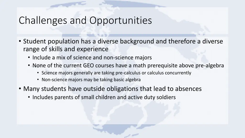 challenges and opportunities