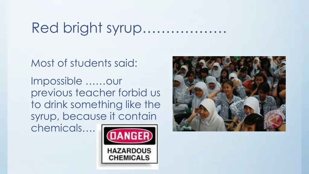 red bright syrup