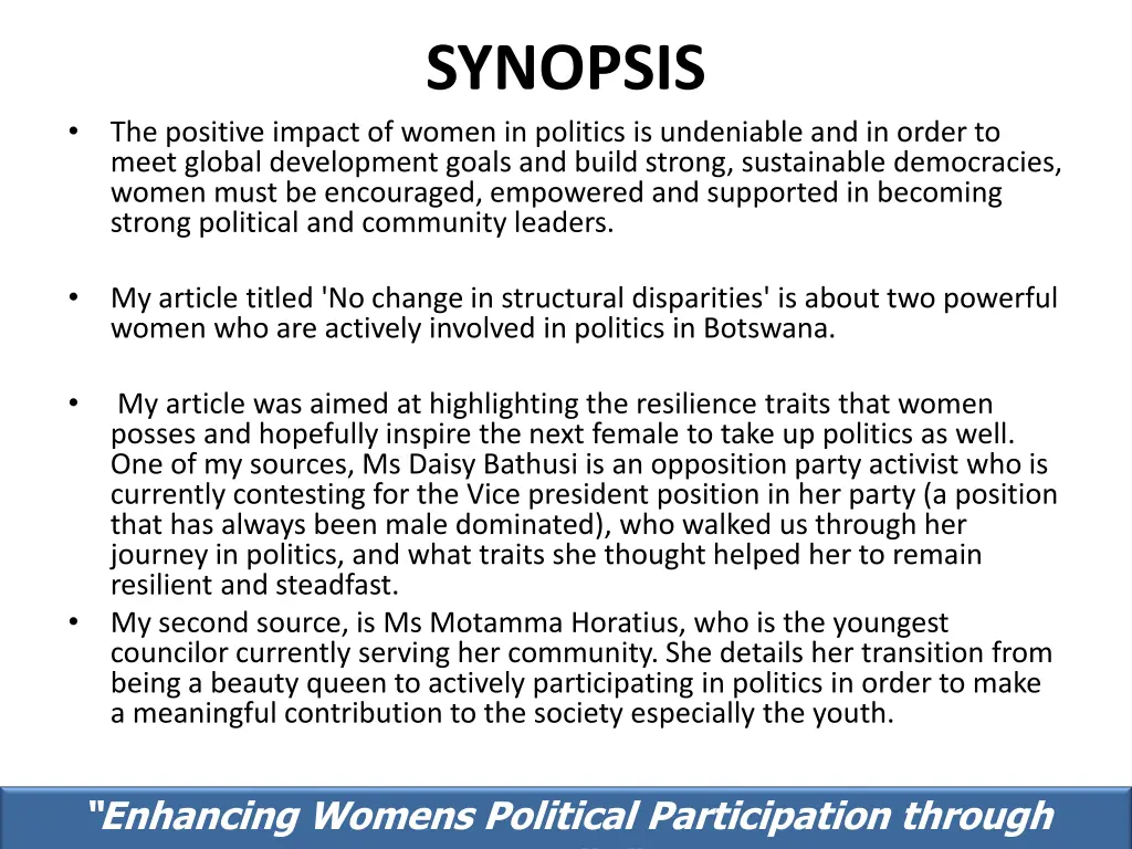 synopsis