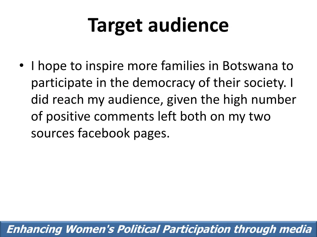 target audience