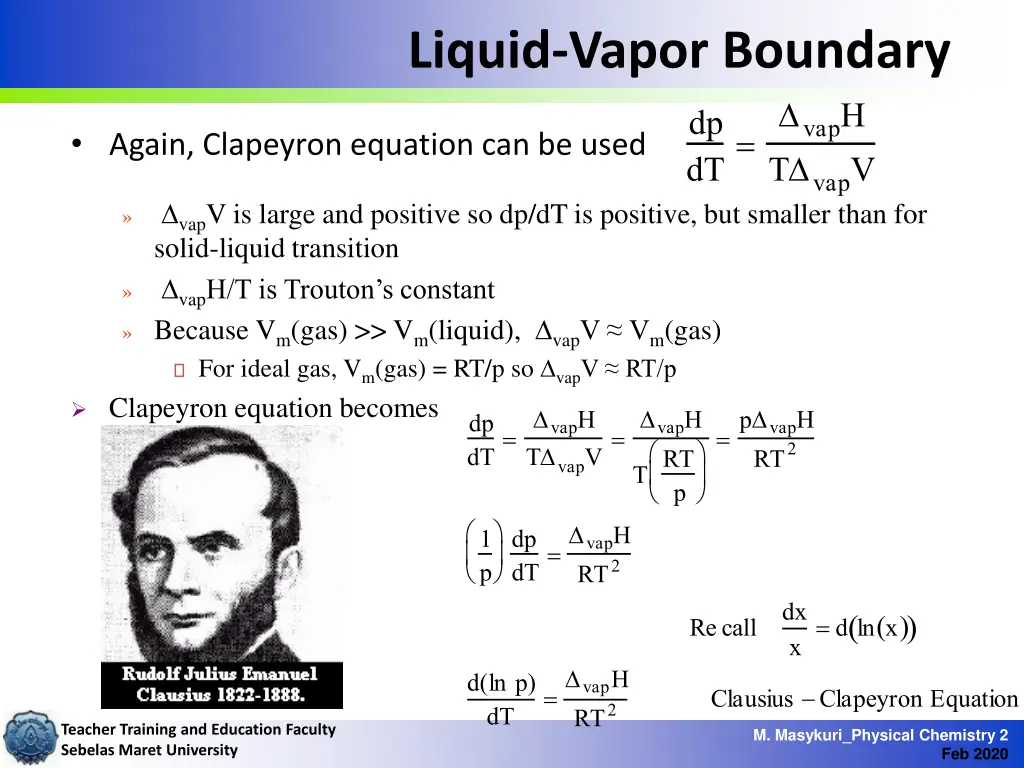 liquid vapor boundary
