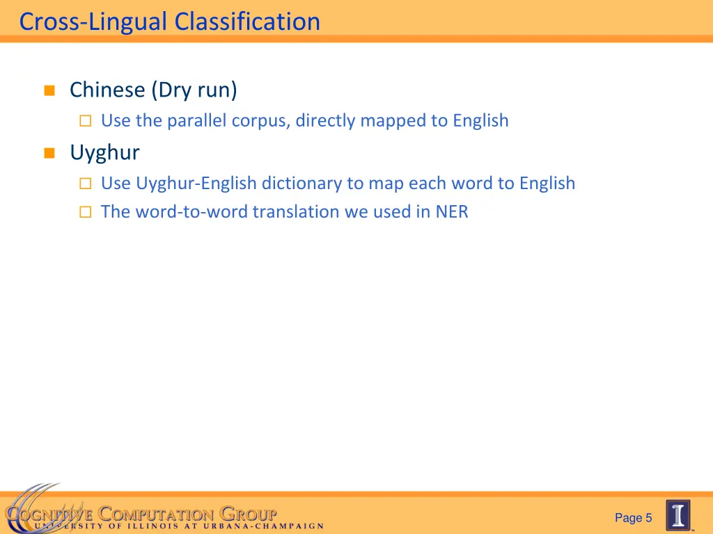 cross lingual classification