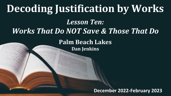 decoding justification by works lesson ten works