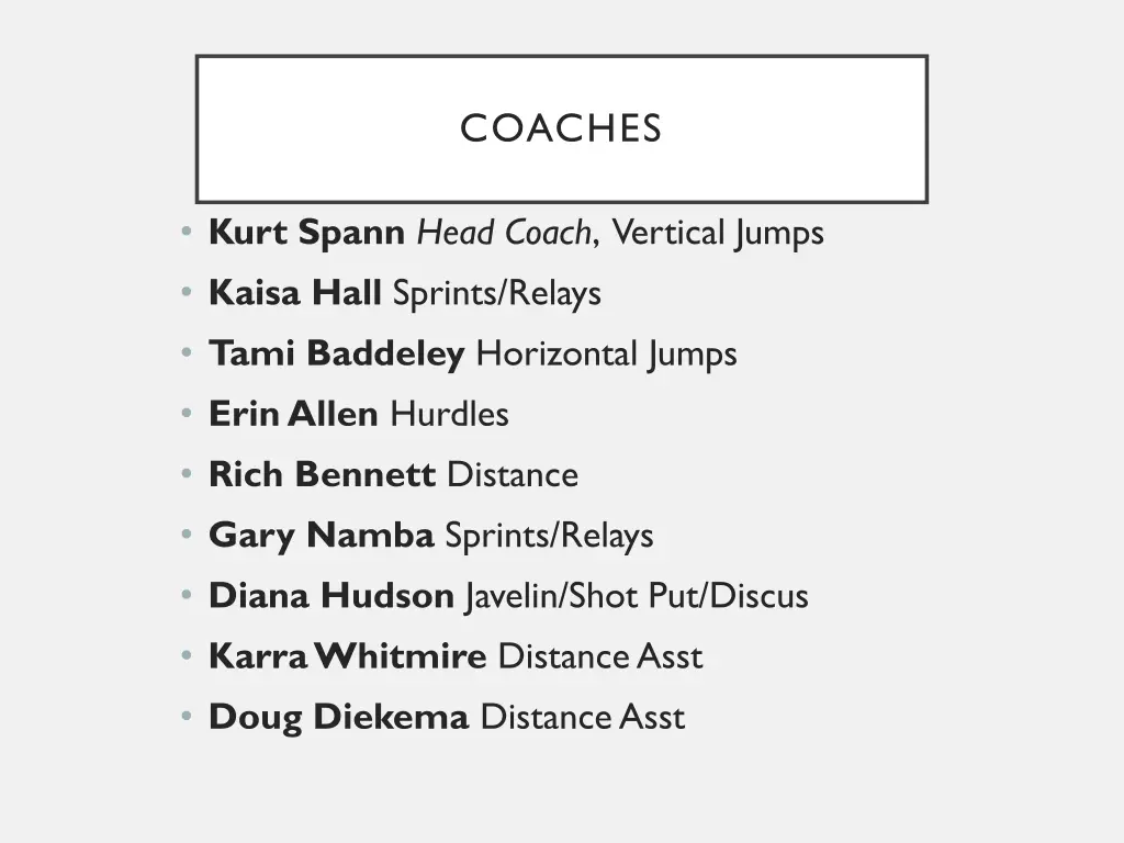 coaches