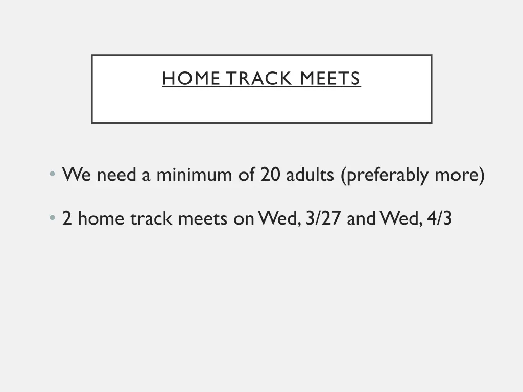 home track meets
